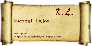 Kuczogi Lajos névjegykártya